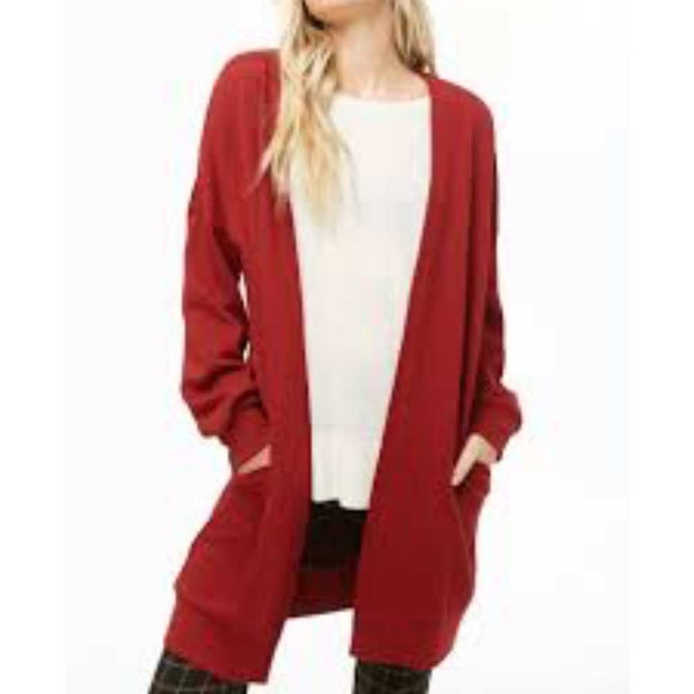 Forever 21 Long Light Terrycloth Jacket/Cardigan
